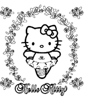 coloriage Hello kitty danseuse etoile